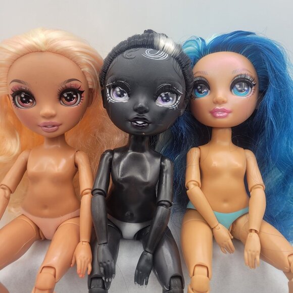 MGA  Rainbow High Doll Lot - Skylar Blue & Onyx Black & Georgie Peach - Picture 1 of 16